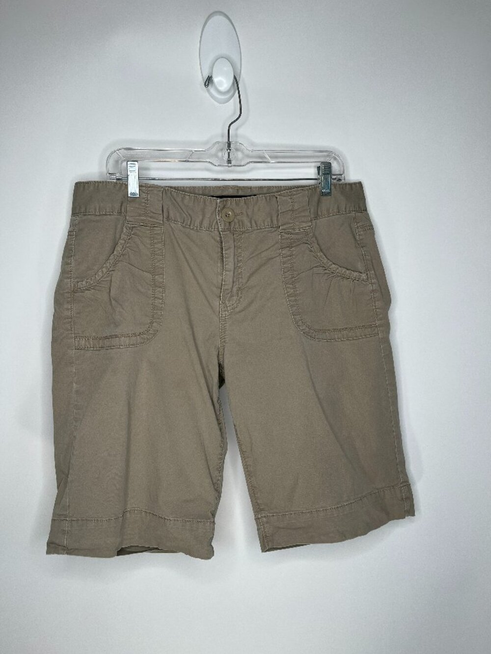Calvin Klein Jeans Bermuda Shorts Womens 14 Khaki Utility Casual Classic